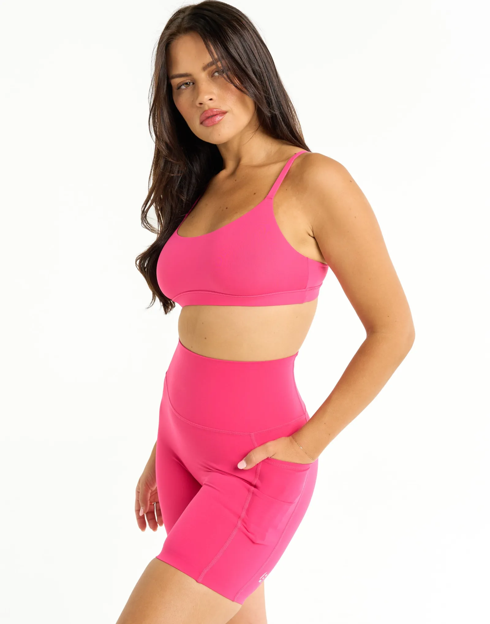Discount ECHT Air High Waisted Pocket Shorts 6" Pink
