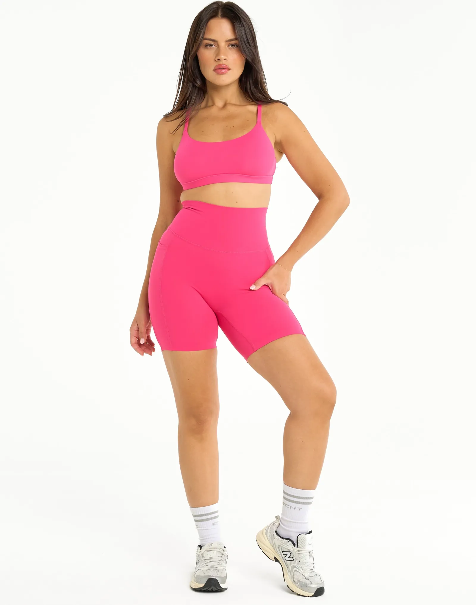 Discount ECHT Air High Waisted Pocket Shorts 6" Pink