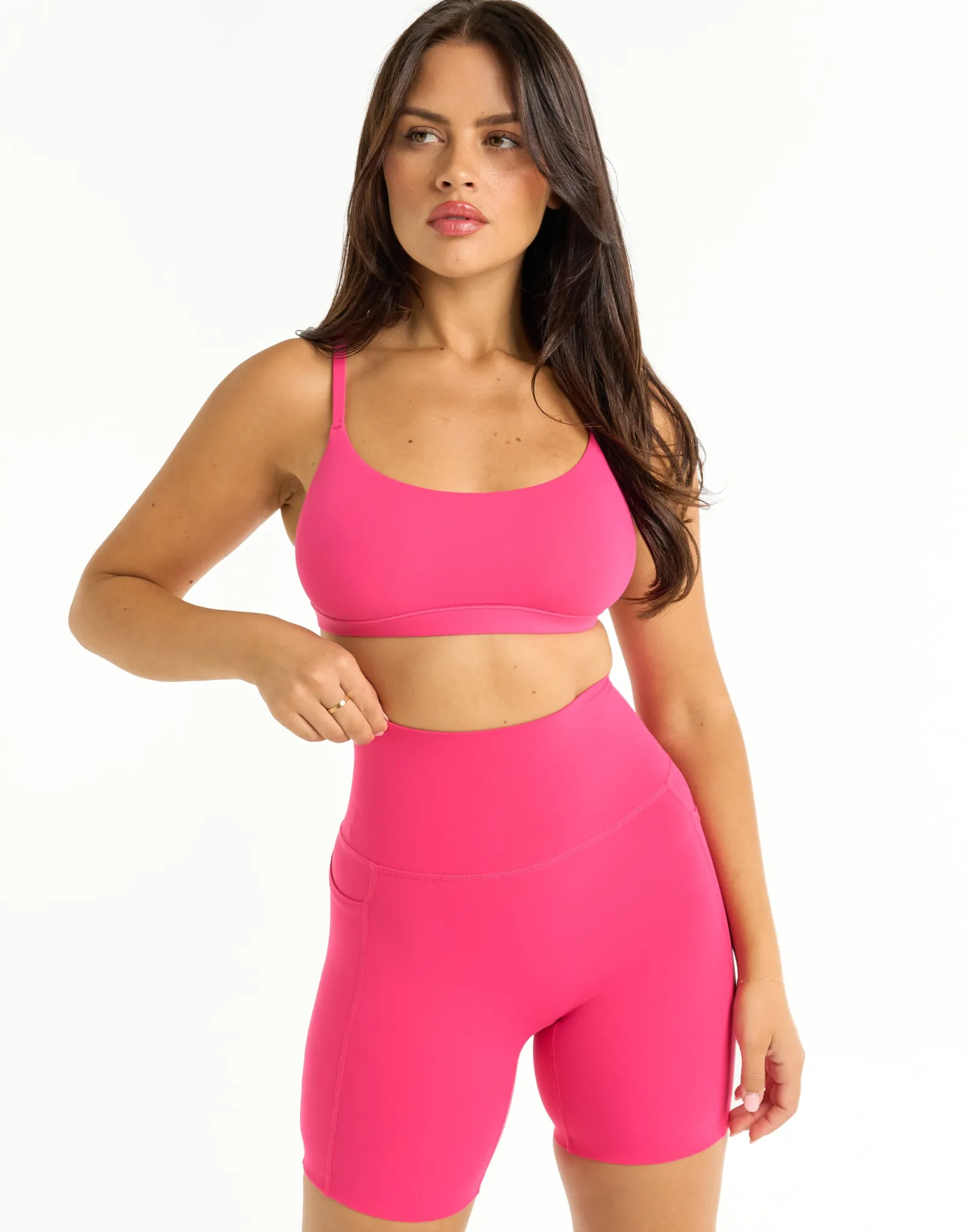 Discount ECHT Air High Waisted Pocket Shorts 6" Pink