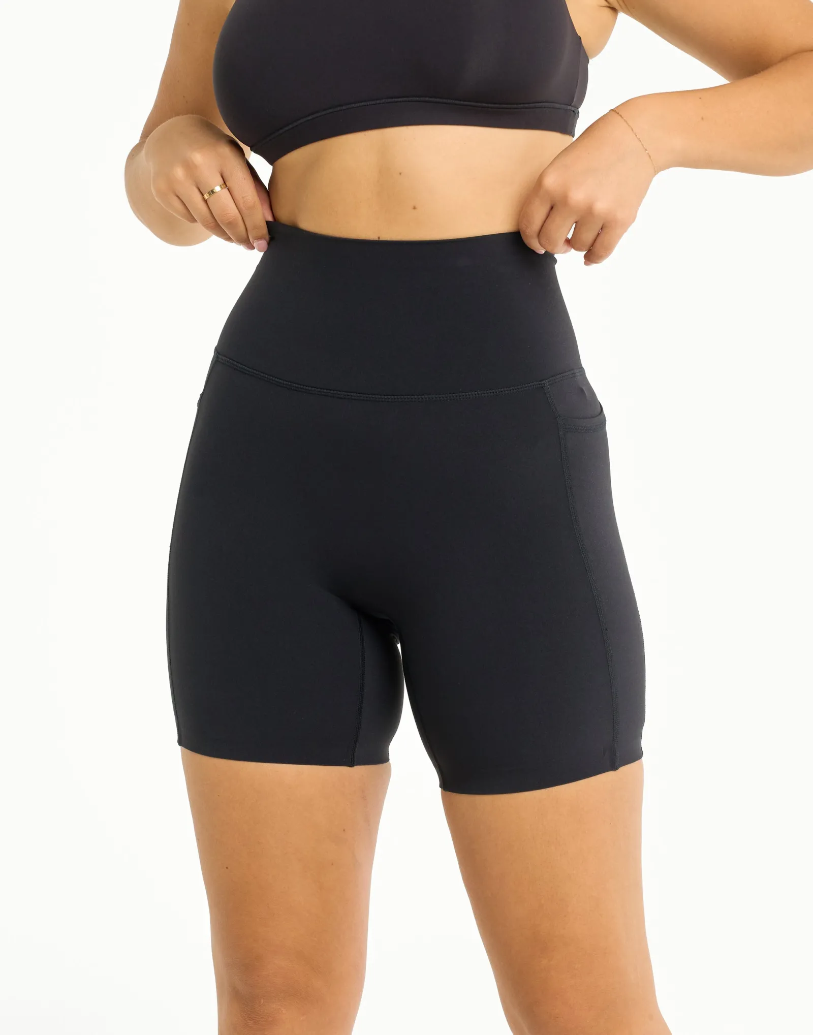 Best ECHT Air High Waisted Pocket Shorts 6" Black
