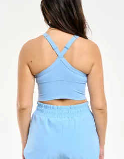 Clearance ECHT Air Support Crop Tank Process Blue