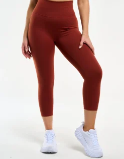 New ECHT All Day Crop Leggings Brown