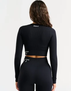 Best ECHT Arise Comfort Cropped Long Sleeve Black