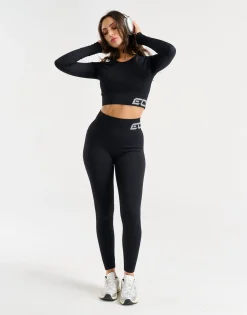 Best ECHT Arise Comfort Cropped Long Sleeve Black
