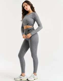 Online ECHT Arise Comfort Cropped Long Sleeve Charcoal