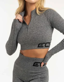 Best ECHT Arise Comfort Zip Long Sleeve Charcoal