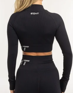 Fashion ECHT Arise Comfort Zip Long Sleeve Black
