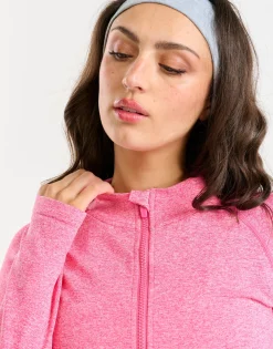 Clearance ECHT Arise Essential Zip-Up Long Sleeve Pink
