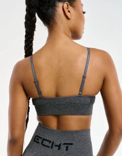 Clearance ECHT Arise Key Seamless Sports Bra Charcoal