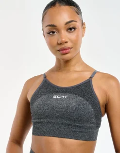 Clearance ECHT Arise Key Seamless Sports Bra Charcoal