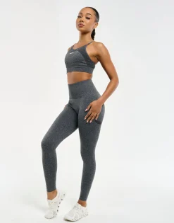 Clearance ECHT Arise Key Seamless Sports Bra Charcoal
