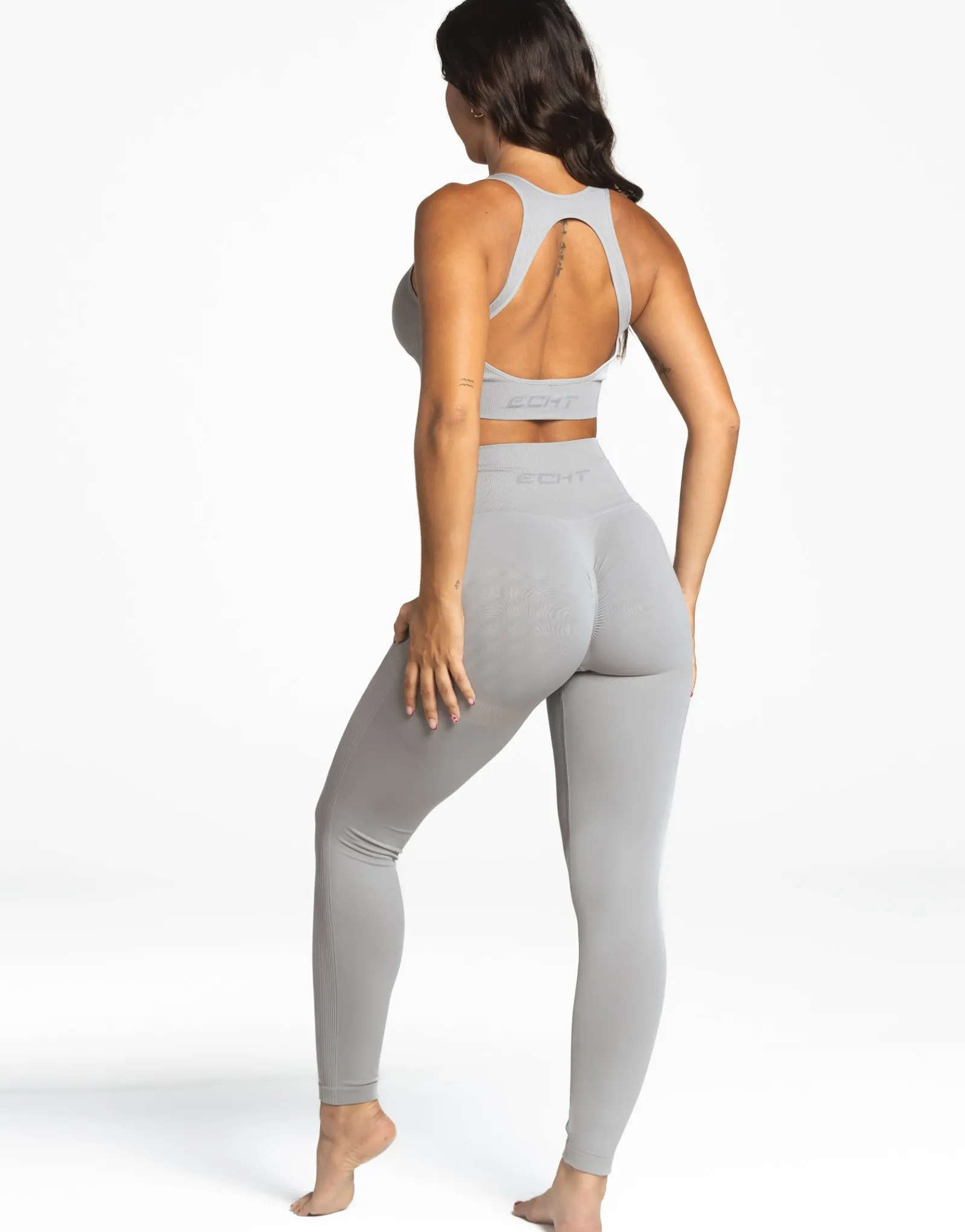Sale ECHT Arise Seamless Essential Sports Bra Grey