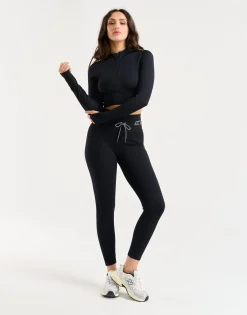 Sale ECHT Arise Style Cropped Long Sleeve Black