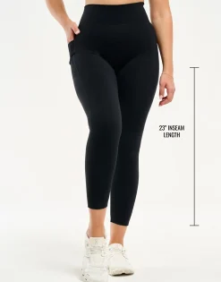 Fashion ECHT Ascend Pocket Leggings 23" Black