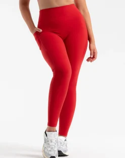 Discount ECHT Ascend Pocket Leggings 28" Scarlet Red