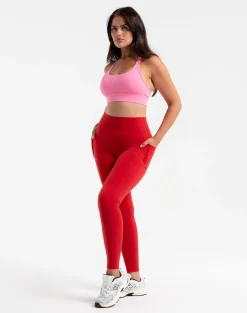 Discount ECHT Ascend Pocket Leggings 28" Scarlet Red