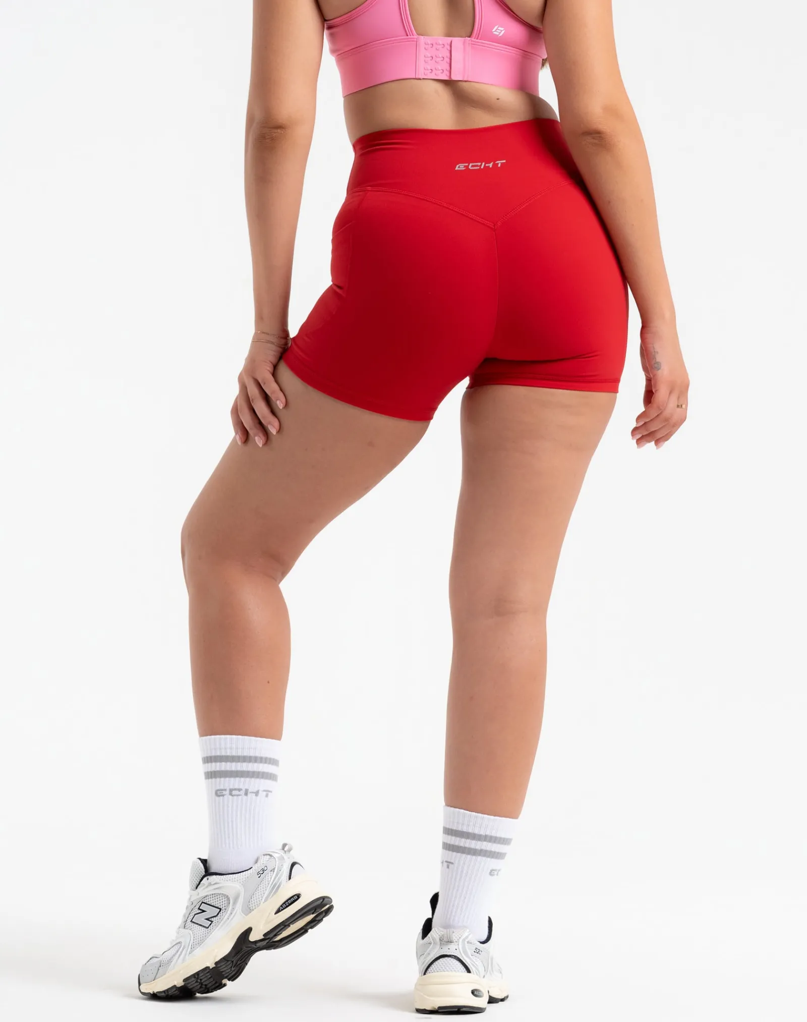 Online ECHT Ascend Pocket Shorts 4" Scarlet Red