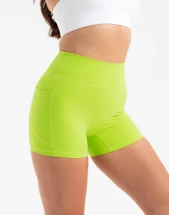 Hot ECHT Ascend Pocket Shorts 4" Lime Green