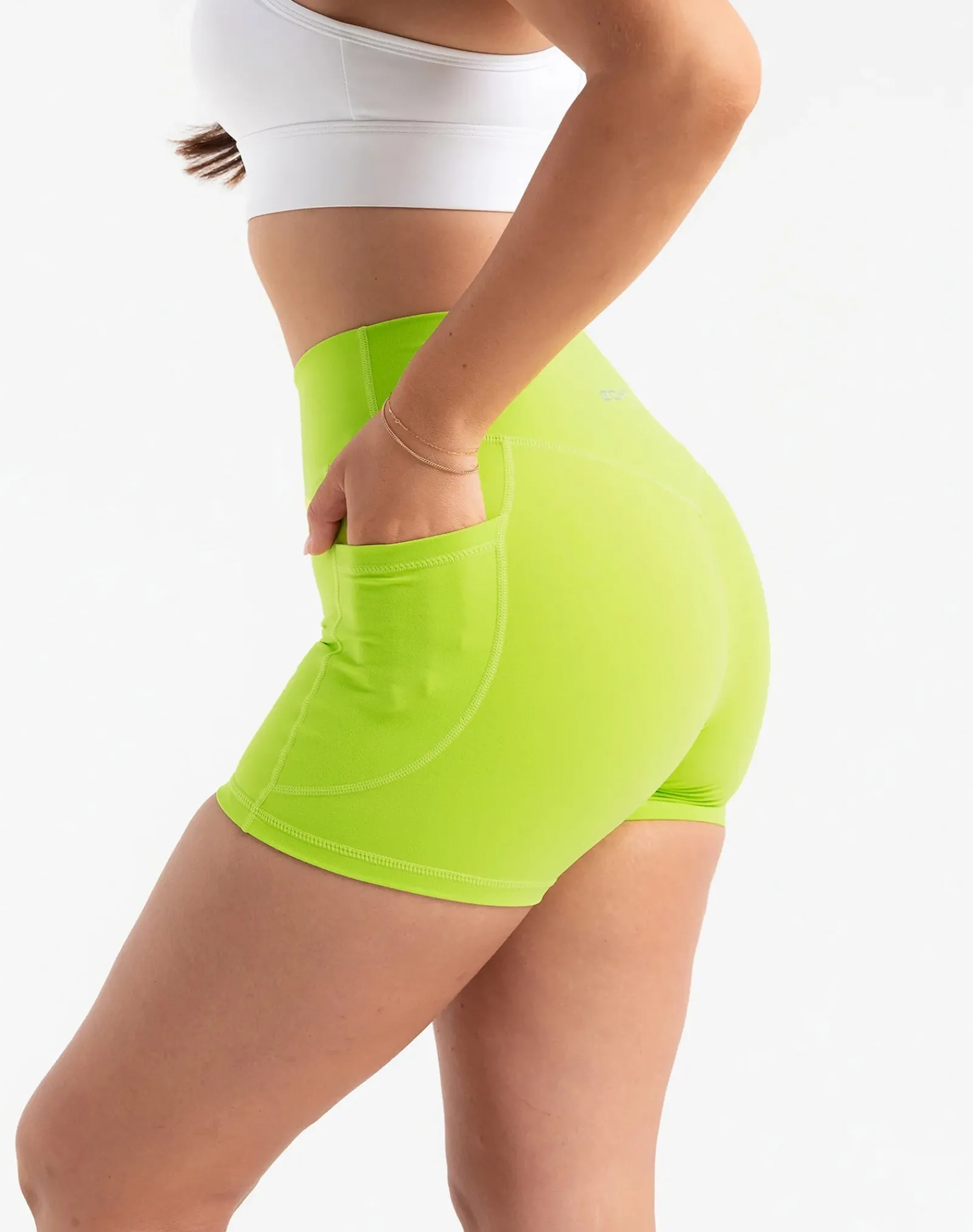 Hot ECHT Ascend Pocket Shorts 4" Lime Green