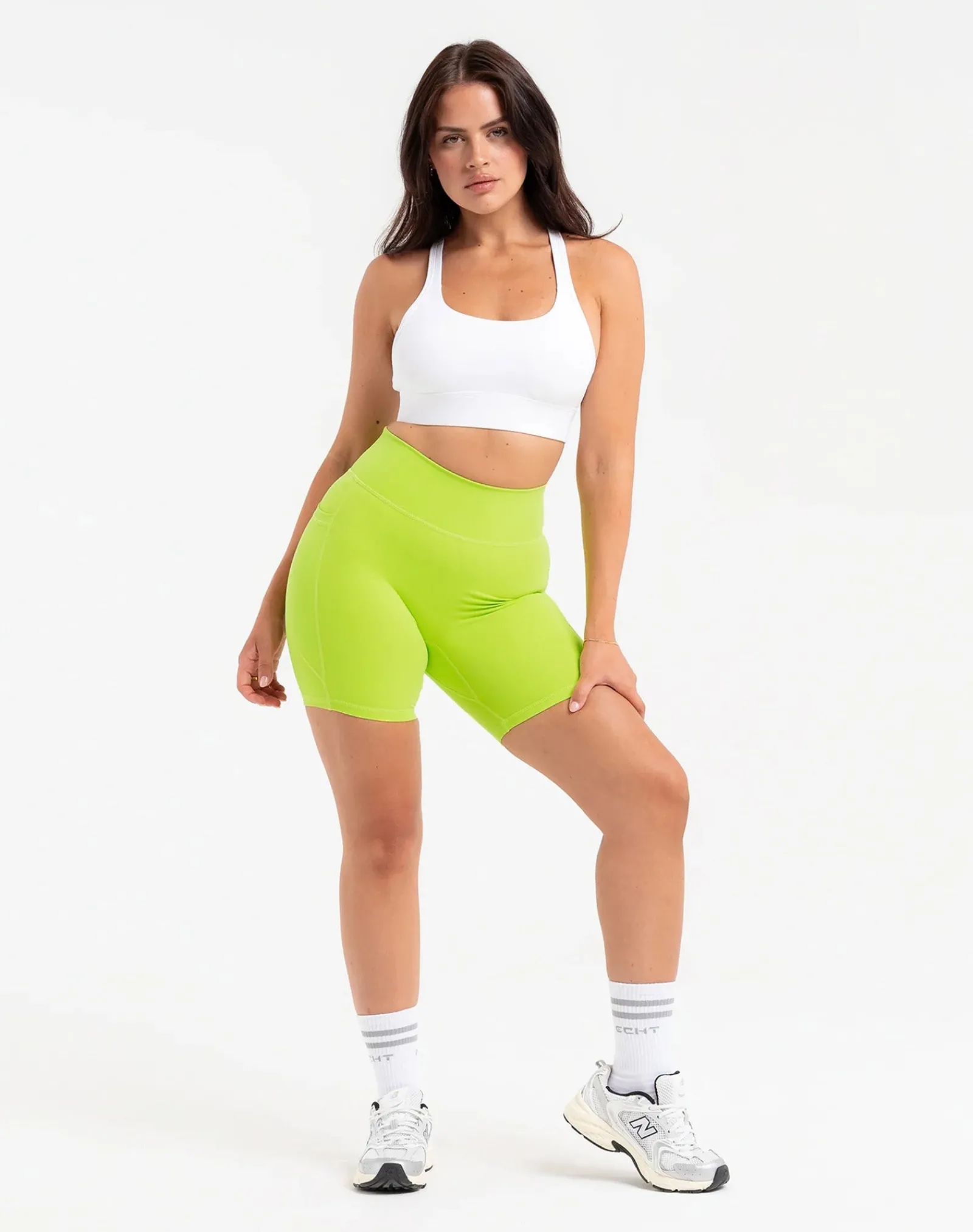 Sale ECHT Ascend Pocket Shorts 6" Lime Green