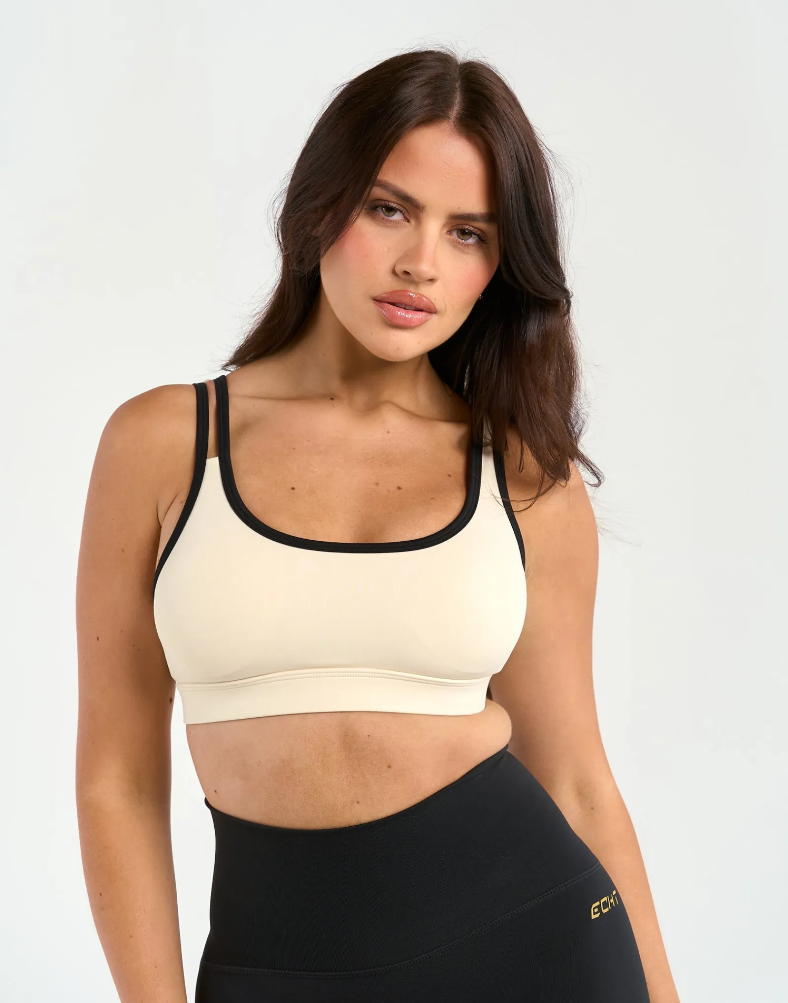 Sale ECHT Asymmetric Sports Bra Taupe