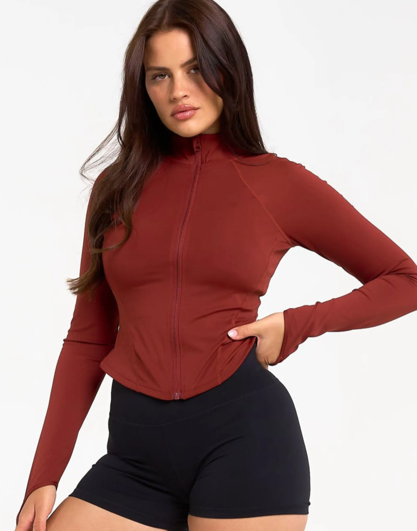 Discount ECHT Athlete Crop Jacket Brown