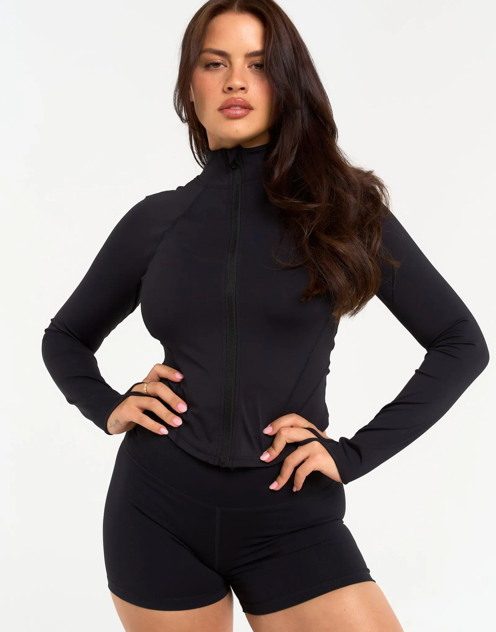 Clearance ECHT Athlete Crop Jacket Black