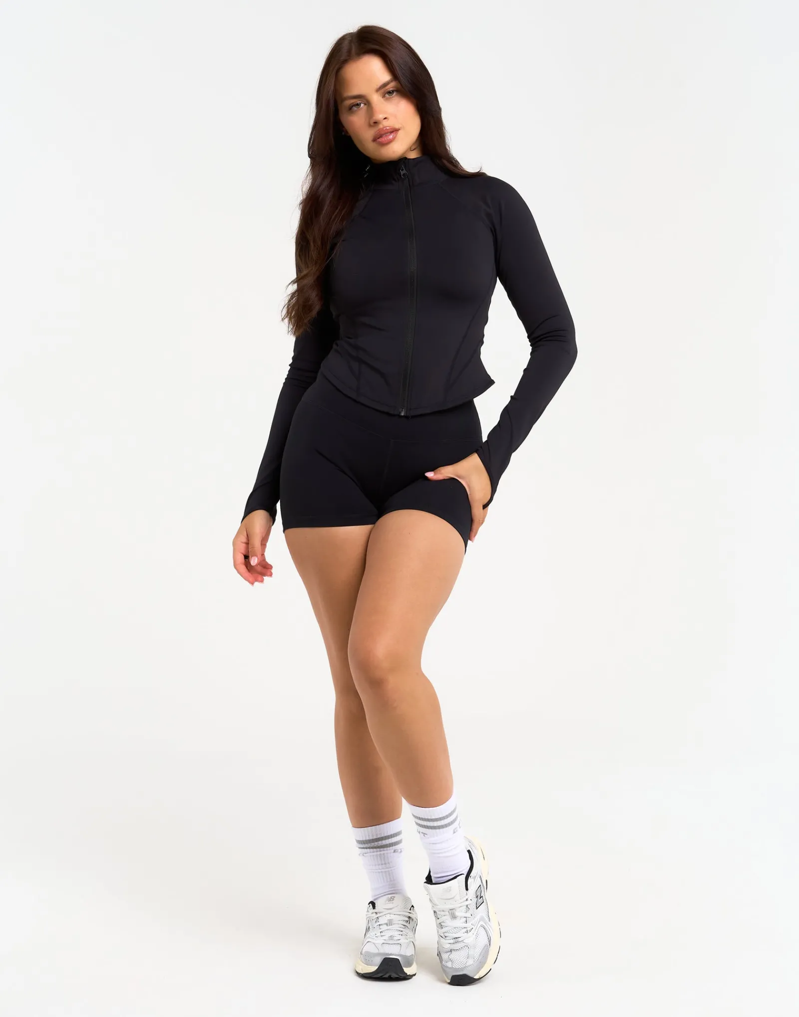 Clearance ECHT Athlete Crop Jacket Black