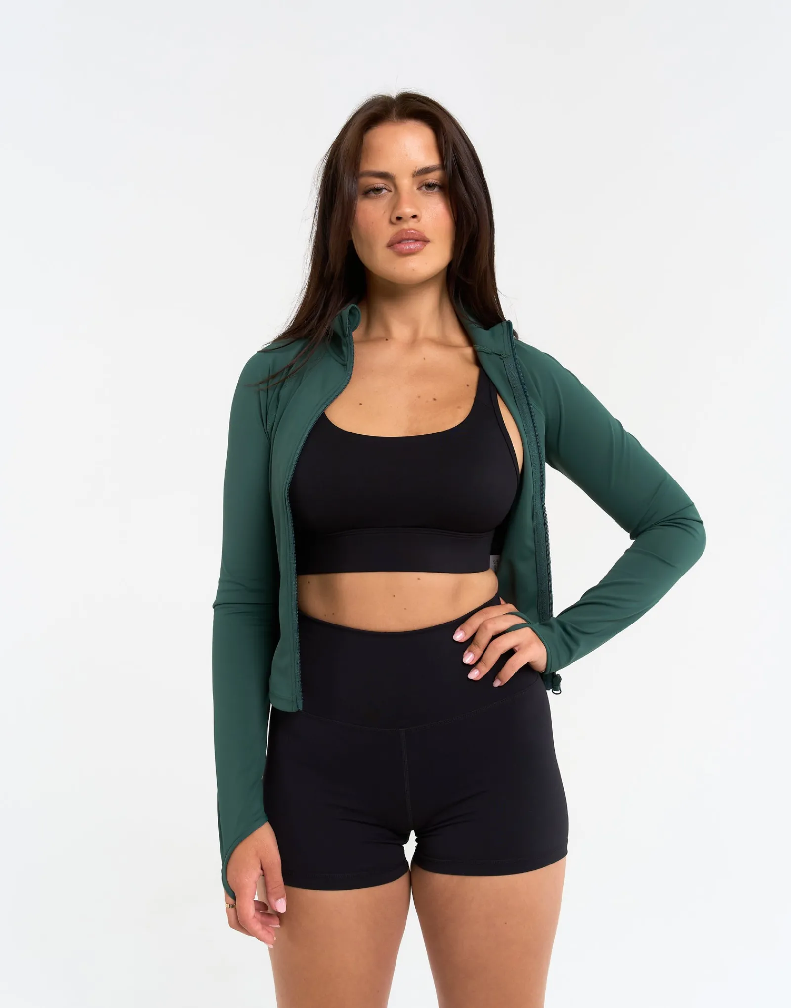Discount ECHT Athlete Crop Jacket Green