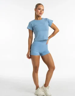 Hot ECHT Basics Baby Tee Process Blue