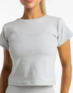 Hot ECHT Basics Baby Tee Micro Grey
