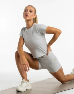 Hot ECHT Basics Baby Tee Micro Grey