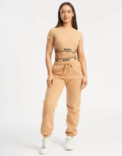 Clearance ECHT Bubble Banded Jogger Sweatpants Tan