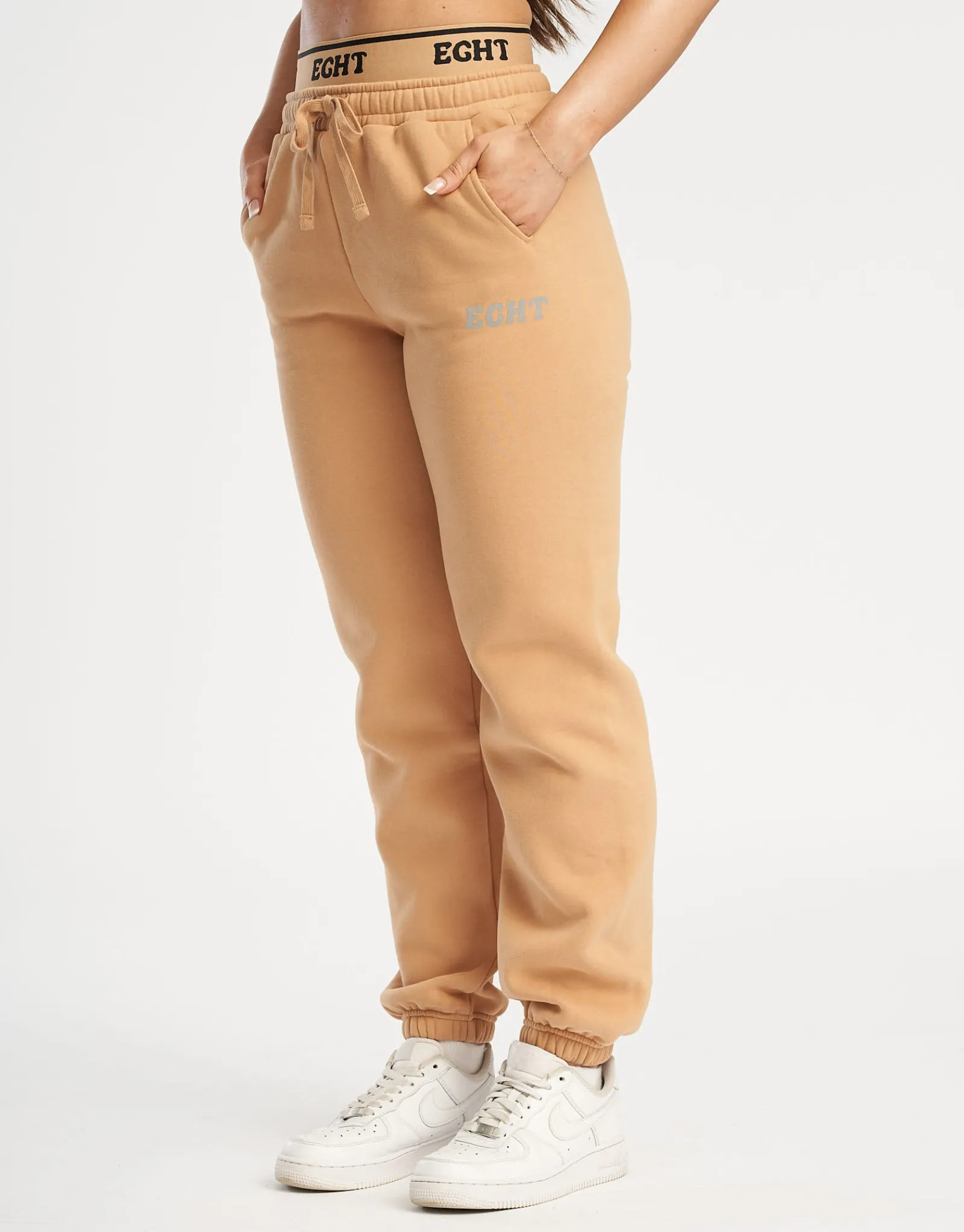 Clearance ECHT Bubble Banded Jogger Sweatpants Tan