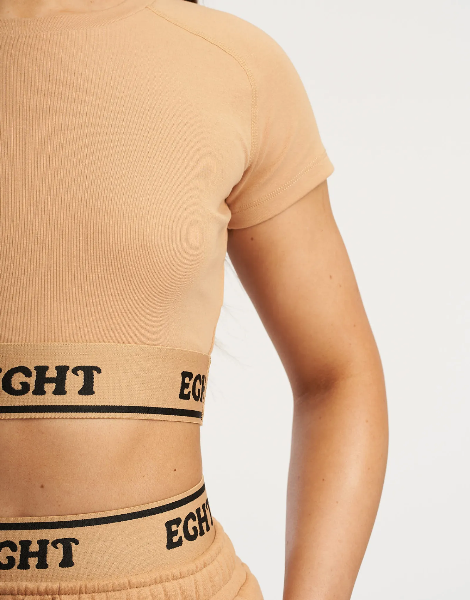 Online ECHT Bubble Banded Top Tan