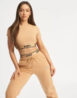 Online ECHT Bubble Banded Top Tan
