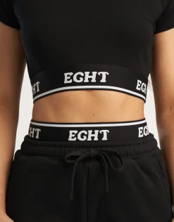 Fashion ECHT Bubble Banded Top Black