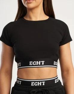 Fashion ECHT Bubble Banded Top Black