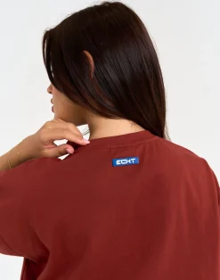 Online ECHT College Oversize Tee Brown