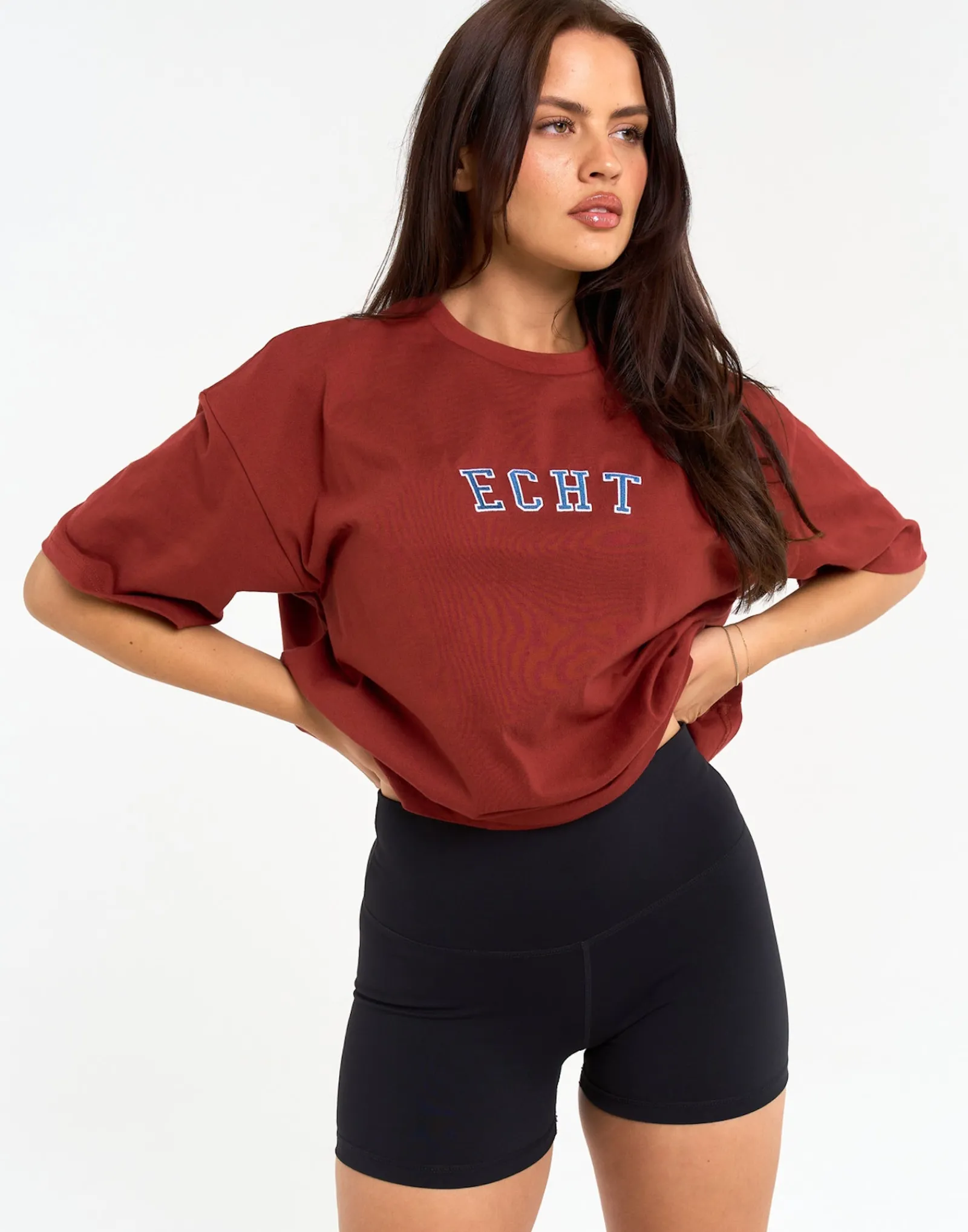 Best ECHT College Oversize Tee Brown