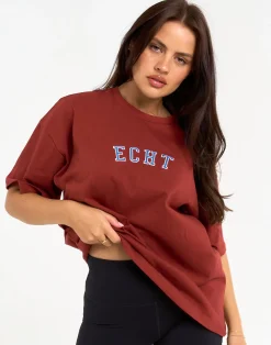 Best ECHT College Oversize Tee Brown