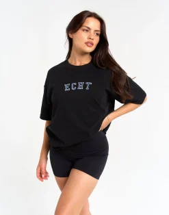 Sale ECHT College Oversize Tee Black