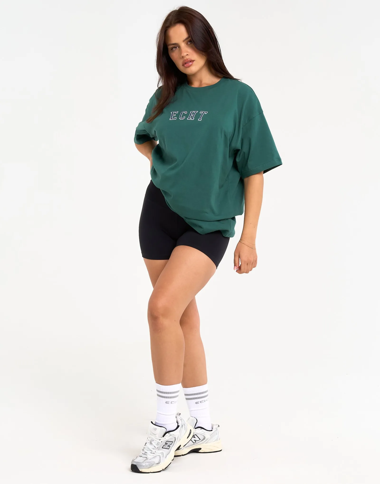 Online ECHT College Oversize Tee Green
