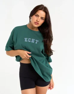 Online ECHT College Oversize Tee Green