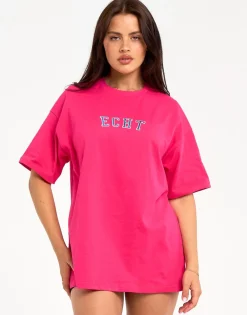 Hot ECHT College Oversize Tee Pink