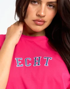 Hot ECHT College Oversize Tee Pink