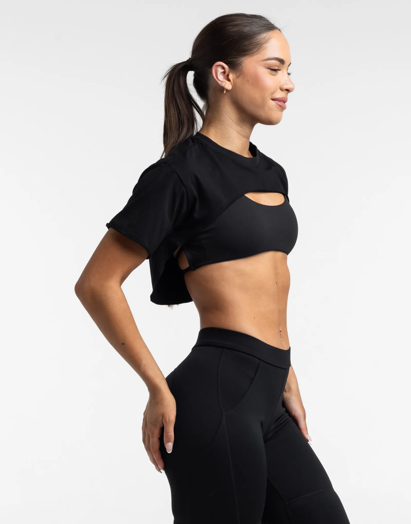 Discount ECHT Colour Wave High T-Shirt Black