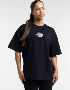 Clearance ECHT Colour Wave Oversize Tee Black
