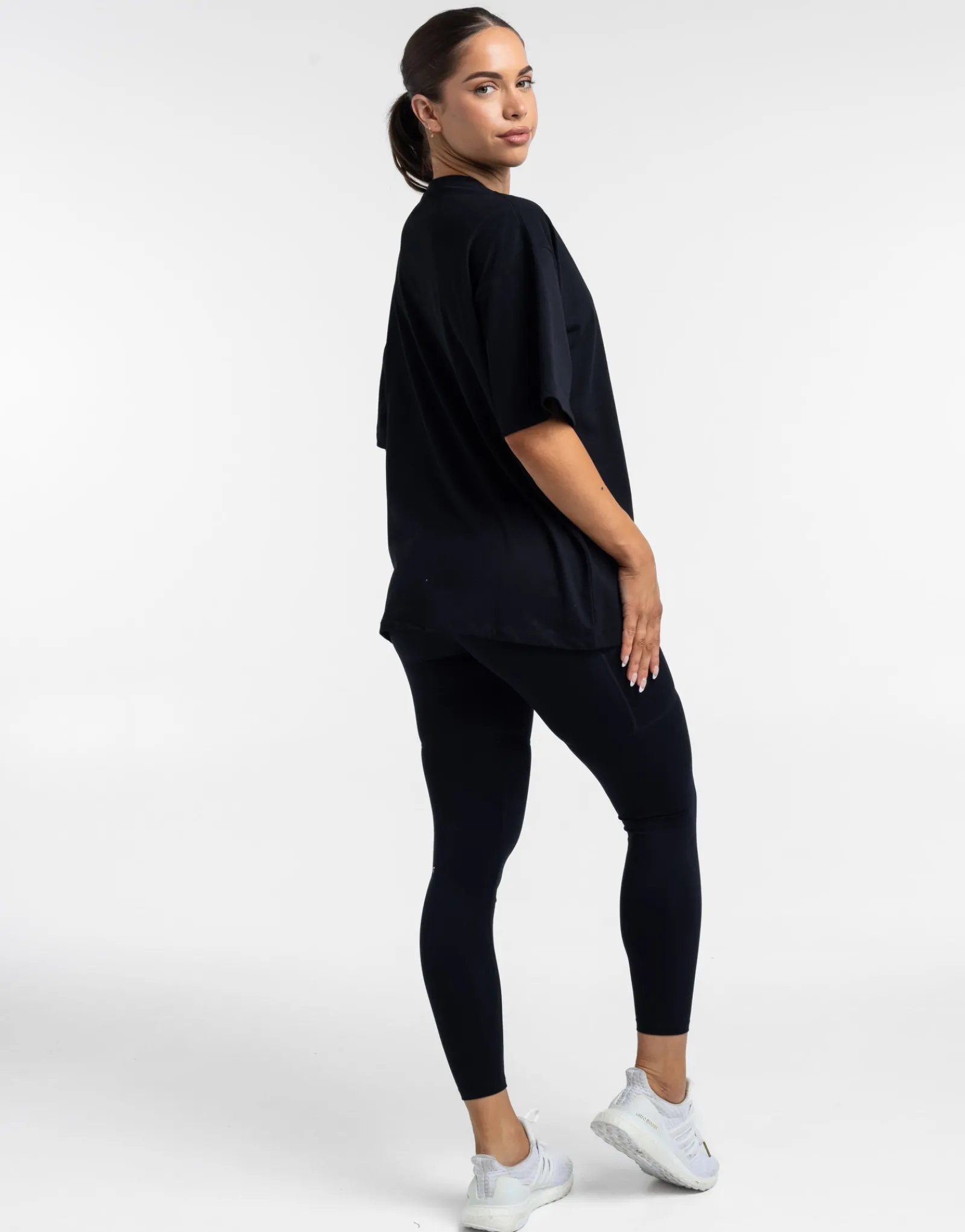 Clearance ECHT Colour Wave Oversize Tee Black