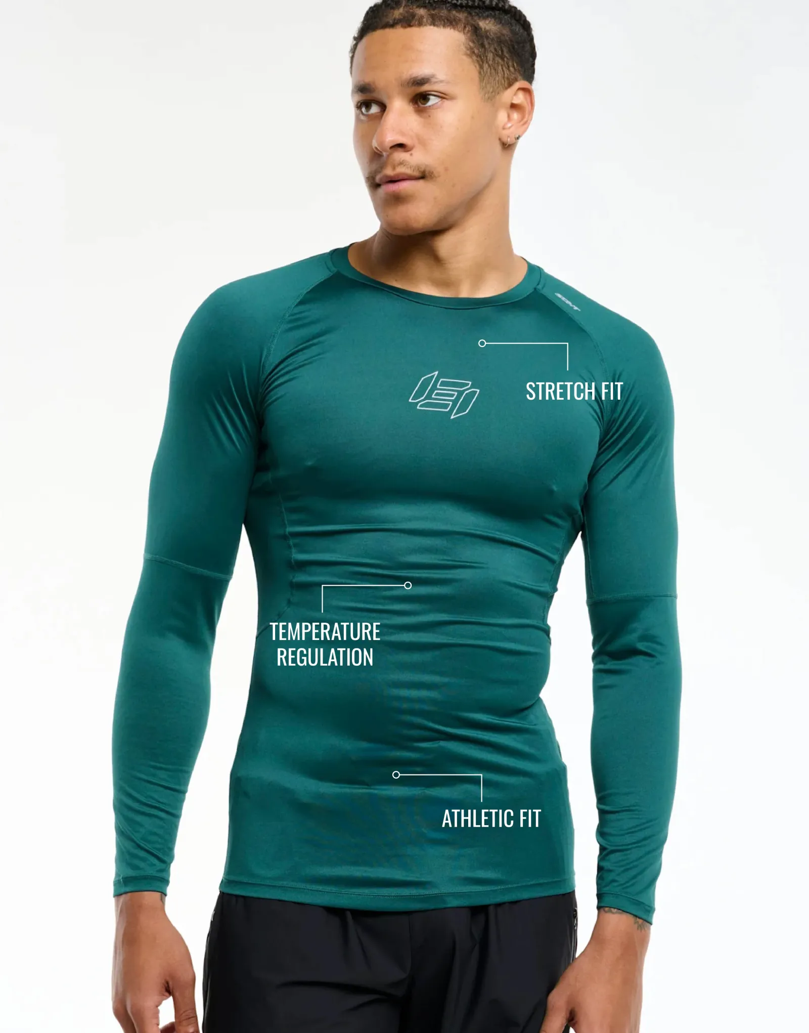 New ECHT Compression Long Sleeve Teal